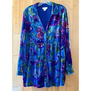 Maeve Velvet Floral Tunic ~ Gorgeous jewel tone colors